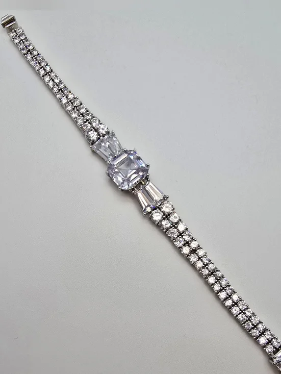 Vintage Givenchy Crystal Multi-Row Bracelet - Picture 1 of 8